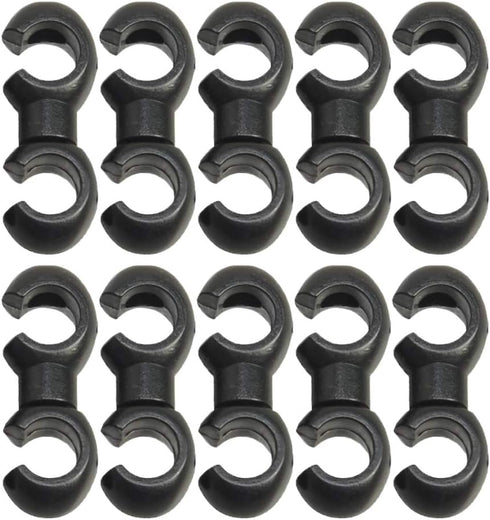 10 Pcs Bike Cable Clasps Bicycle Rotatable S-Hook Clips for Brake Cable MTB Bike Road Bicycle...