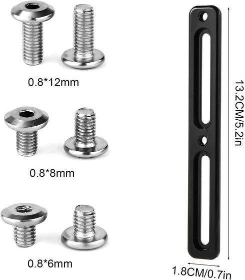 Bike Bottle Cage Adapter with 6pcs Screws and 1 Screwdriver, Adjustable 2-Slot Bike Water Bottle Bracket Adapter Bicycle Bottle Cage Mount Accesso...