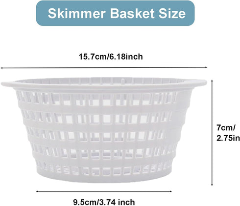 Swimming Pool Plastic Skimmer Replacement Basket, Skimmer Basket for Above Ground and in Ground Swimming Pool Replacement Parts, Pool Supplies Ski...
