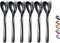 Black Demitasse Espresso Spoons, 5.5'' Mini Coffee Spoons, Set of 6, Stainless Steel, Dishwasher Safe...
