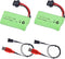 7.4V Li-ion Battery 600mAh 2S Rechargeable Lithium Battery with SM-4P Plug and USB Battery Charger Cable 2Pack......