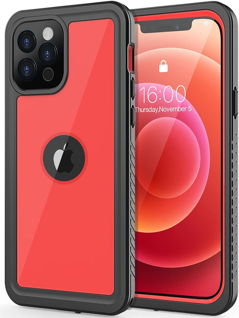 Designed for iPhone 12 Pro case, Waterproof Case with Built-in Screen Protector Clear Full Body Rugged Shockproof Dustproof Heavy Duty IP68 Waterp...