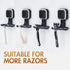 LEVERLOC Suction Razor Holder for Shower 2 Pack, Vacuum Suction Razor Hooks for Bathroom, Towel, Razor Hanger for Shower Wall, Removable, Waterpro...