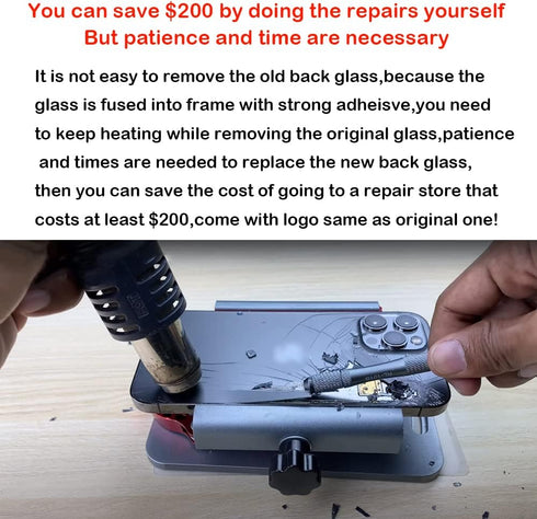 OEM Rear Back Glass Replacement for iPhone 14 6.1 Inches with Professional Repair Tool Kit (Midnight)...