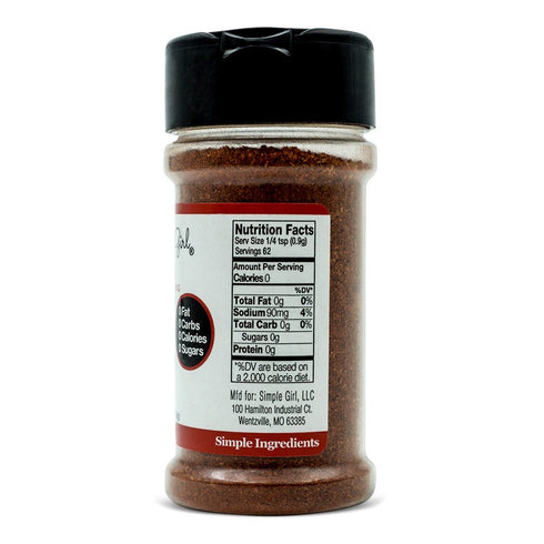 Simple Girl BBQ Seasoning - Sugar Free - Natural Herbs and Spices - Carb Free - Gluten Free - MSG Free - Diabetic Friendly - Compatible With Most ...