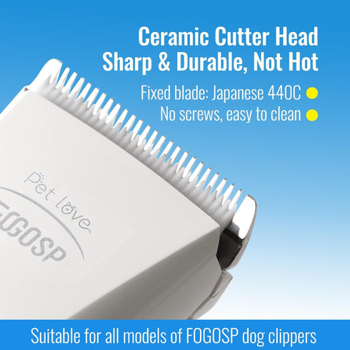 5FC Blade Dog Grooming Clippers Replacement Blades Compatible P70 Dog Clippers Detachable Ceramic Blade&Stainless Steel Blade 6.4mm Length Blades...