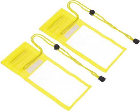 PATIKIL Waterproof Phone Pouch, 2 Pack Universal Lanyard Cellphone Dry Bag Clear Protection Cover Bag for Beach Swimming Pool, Yellow...