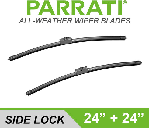 PARRATI® 24 Inch & 24 inch of High Performance Premium All-Season Automotive Replacement Windshield Wiper Blades, Easy DIY Install & Superior Road...