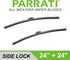 PARRATI® 24 Inch & 24 inch of High Performance Premium All-Season Automotive Replacement Windshield Wiper Blades, Easy DIY Install & Superior Road...