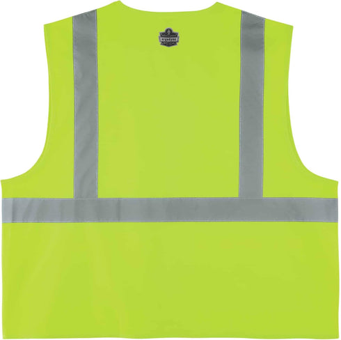 Ergodyne Unisex - Class 2 Standard Solid Vest Zipper, Zippered Lime, XX-Large-3X-Large US...