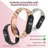MIJOBS Strap for Xiaomi Mi Band 6 Mi Band 5, Metal Strap Compatible with Mi Band 4 Mi Band 3 Replacement Wristband Stainless Steel Watch Band for ...