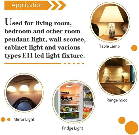 E11 led Bulb 75w 100w Halogen Bulbs Replacement, Warm White 3000K JD T3 T4 e11 Mini Candelabra Base 110V 120V 130 Voltage Input Light Bulbs, Pack ...