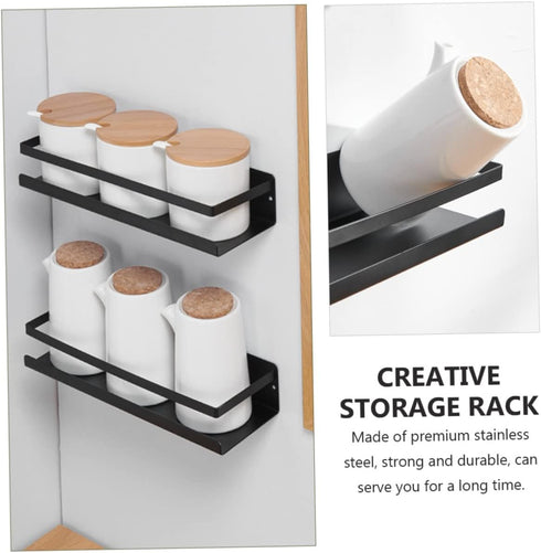 1pc Shelf Garage Organization Refrigerator Stand Magnetic Spice Rack for Refrigerator Fridge Stand Wall-mounted Rack Shower Toothbrush Holder Stai...