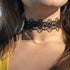 Black Lace Collar Chain Necklace Gothic Tattoo Choker Collar Hollow Lace Clavicle Necklace Vintage Lace Choker Necklace Jewelry for Women and Girl...