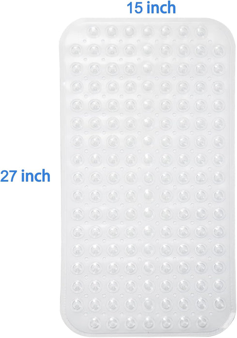 AmazerBath Bath Tub Mat, Medium Size 27.6 x 15 Inches Non-Slip Shower Mats with Suction Cups and Drain Holes, Bathroom Bathtub Mats Machine Washab...