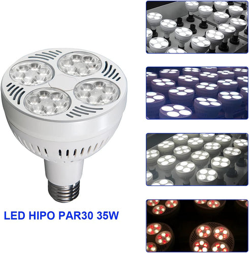 LED PAR30 Spotlight 35W 2900 Lumen 10000K 45° Cool White for Jewelry Lighting for Commercial Lighting...