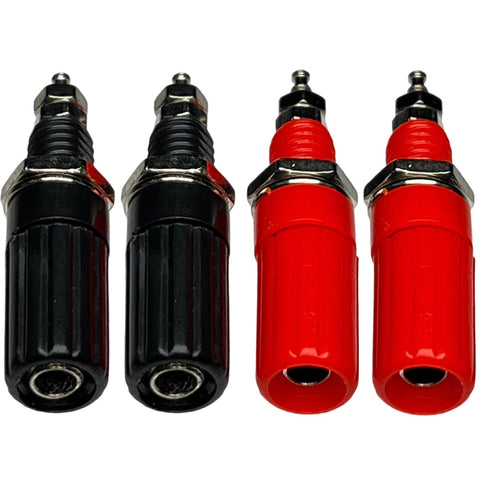 CESS Amplifier Terminal Connector Binding Post Banana Plug Jack Socket Panel/Chassis Mount Connectors - Length:1.8" (4 Pack)...