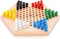 Wooden Chinese Checkers Board Game Set, Colorful Chinese Checkers Board Game Classic Strategy Family Board Game for Kids and Adults 7.8 inch...