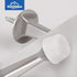 HOMOTEK 3 Pack Heavy Duty Solid Rigid Door Stop with Soft Rubber Tip, Zinc Die Cast Door Stopper Protect Wall & Door, Satin Nickel...