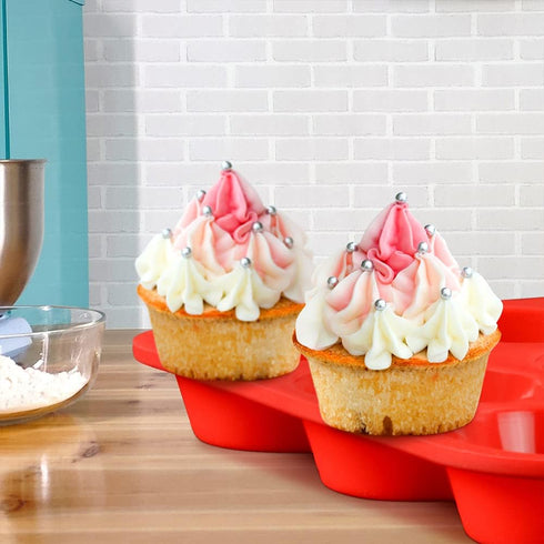CAKETIME Silicone Muffin Pan, 12-Cup Cupcake Pan for Baking Muffin, Cake, Fat Bomb, 2-Pack Nonstick BPA Free...
