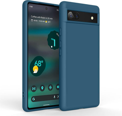 Amzpas Silicone Phone Case Compatible with Google Pixel 6A, Soft Protective Smart Phone Case for Women Men, Durable Anti-Scratch Shockproof Phone ...