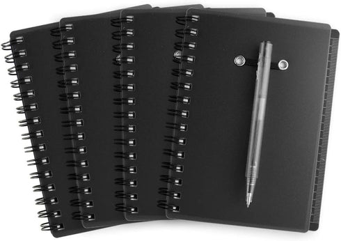 Coopay 4 Pieces Spiral Notebook Steno Pocket Notepad with Pen in Holder and Sticky Notes, Page Marker Index Tabs Flags Making Plans Writing Memos ...