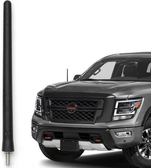 AntennaMastsRus - The Original 6 3/4 Inch fits Nissan Titan (2019-2022) - Car Wash Proof Short Rubber Antenna - Internal Copper Coil - Premium Rec...