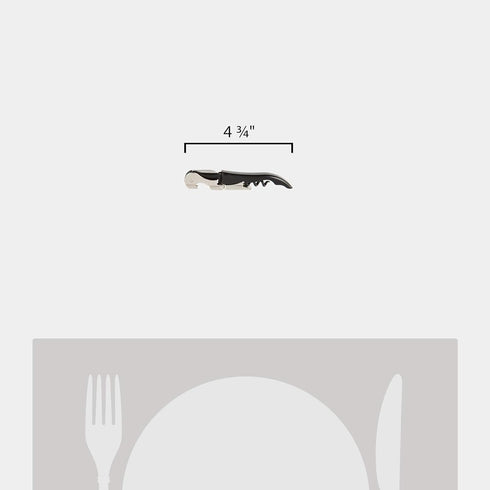 Pulltap's Double-Hinged Waiters Corkscrew, Black and Stainless Steel...
