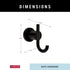 Delta NIC35-MB Nicoli Double Towel Hook Bath Hardware Accessory in Matte Black...