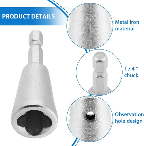 2pcs Wire Twisting Tool for Drill, Wire Twisting Tool Twisting Wire Connector, Silver Metal Wire Twisting Tools with 1/4 Hex Shank, Wire Twisting ...