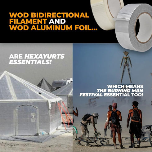 WOD AFTR36 Aluminum Foil Tape - 1 inch x 150 feet. (2.8 mils) Heat Shield Reflective Sealant Tape - Ideal for HVAC, Duct, Pipe, and Metal Insulati...