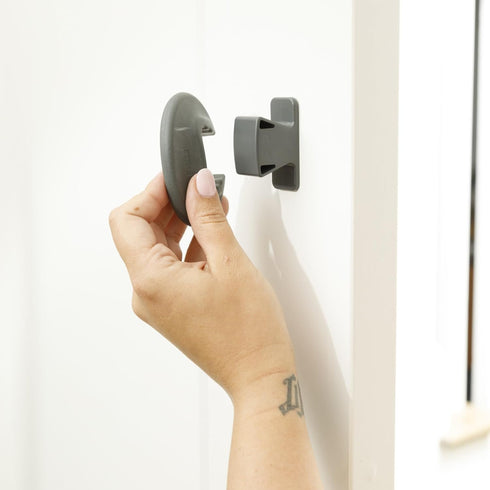 Qdos Safety Finger Slam Pinch Guard | Gray | Guaranteed NOT to compress or fall off like other products - Protect Fingers from Slamming Doors - Bi...