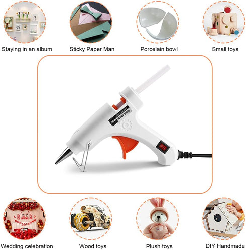 Hot Glue Gun, 20W Glue Gun, Hot Glue Gun Kit, Glue Gun Sticks, Small Hot Glue Gun, Mini Hot Glue Gun, Glue Sticks for Glue Gun, Hot Glue Gun with ...