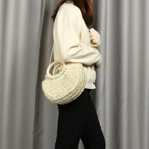 Women Straw Crossbody Bag Summer Beach Weave Shoulder Bag Rattan...