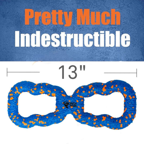 Tough Dog Pull Toy, Blue - Tough Dog Pull Toys for Aggressive Chewers, for Fetch, Tug of War and Dog Training...