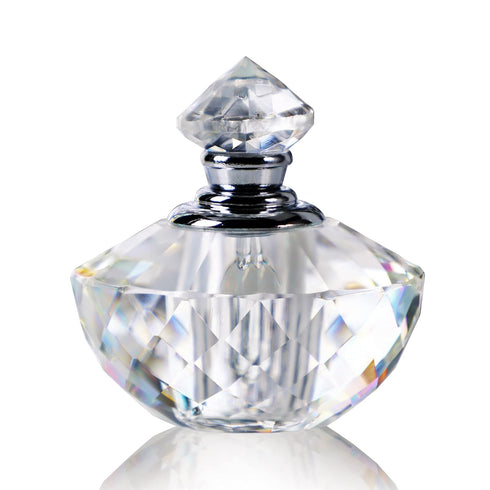 H&D HYALINE & DORA H&D Crystal Glass Art Deco Vintage Style Perfume Bottles Empty Glass Refillable 2ML...