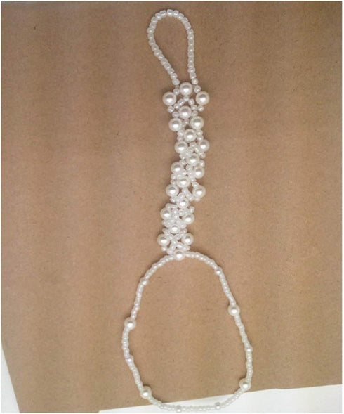 CJESLNA 2PCS(1 Pair) Pearl Barefoot Sandals Beach Wedding Foot Jewelry Anklet Ankle Bridal Bracele...