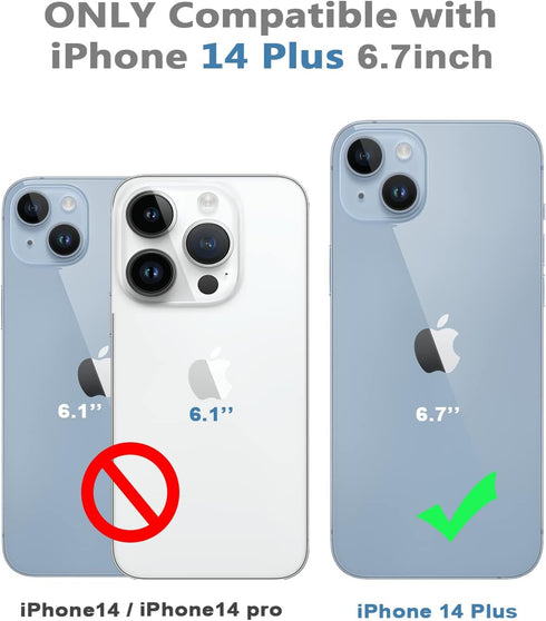 for iPhone 14 Plus Waterproof Case - Shockproof, Dustproof, Built-in Screen Protector, Magnetic Ring, 6.7" (Teal)...
