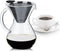 Pour Over Coffee Maker, 13.5oz / 400ml Glass Hand Drip Coffee Maker Filter Pot Coffee Dripper Brewer Pot with Scale Stainless Steel Drip Filter...