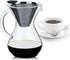 Pour Over Coffee Maker, 400ml Glass Coffee Pot Hand Drip Coffee Maker Filter Pot Manual Coffee Dripper Brewer with Handle and Scale...