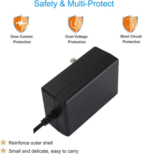 6V 2A Power Supply Adapter - COOLM AC 100-240V to DC 6 Volt 2000mA Transformer 12 Watt Max Chrager 5.5 x 2.5mm DC Plug Replace1.5A 1A Compatible w...