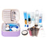 Narwey Travel Makeup Bag Large Cosmetic Bag Make up Case Organizer for Women (Light Purple)...