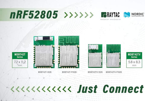 MDBT42T-AT UART/at Command/NUS/SPP Bluetooth Module Nordic nRF52805 Chip Antenna BT5.2 FCC IC CE Telec KC RCM SRRC...