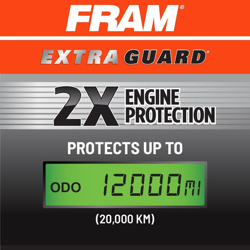 FRAM Extra Guard CA11450 Replacement Engine Air Filter for Select 2013-2018 Nissan Altima (2.5L) Models, Provides Up to 12 Months or 12,000 Miles ...