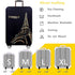 TRAVEL KIN Washable Travel Gear Cover, Thickened Luggage Cover, 18/24/28/32 Inch Suitcase Spandex Protective Cover (XL(29"-32" luggage), Paris)...