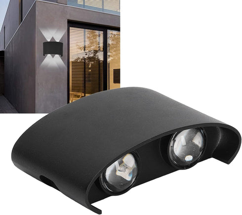 LED Wall Sconce, Wall Lights, LED Wall Lamp Waterproof Modern Sconce Light Indoor Outdoor Decoration 90?265V 4W Black Shell (warm light)...
