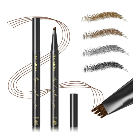 Hair-like Eyebrow Pen - Liquid Microfilling Brow Strokes Marker, Mimics Natural Eye Makeup Liners by “Linble” (#1 Soft Brown)...