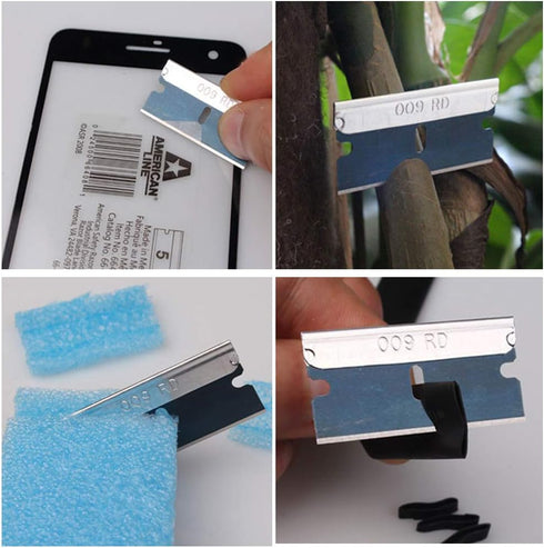 Safe Plastic Scraper Include 10Pcs Scraper Replacement,for Stickers Paint Label Glue Adhesive Removal, Ceramic Glass Window Cleaning...