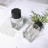 2 Pcs 20ml Clear Glass Jars Empty Refillable Ink Vials Containers with Black ABS Plastic Caps for Ink Liquid...