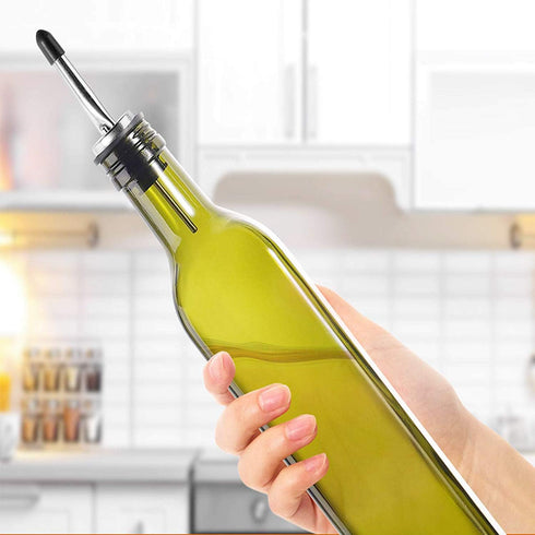Axe Sickle 2 Pcs Oil Spout Liquor Pourers Bottle Spout Speed Pourer Olive Oil and Vinegar Stopper Spout for About 3/4" Bottle Mouth, with Dust Cap...